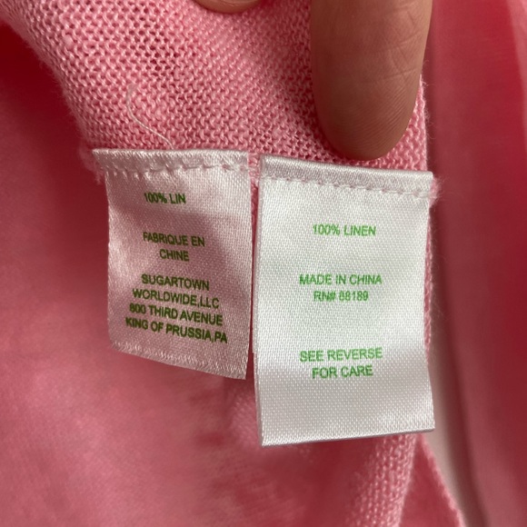 Lilly Pulitzer Pink Linen Alana Pullover XS - Picture 6 of 9